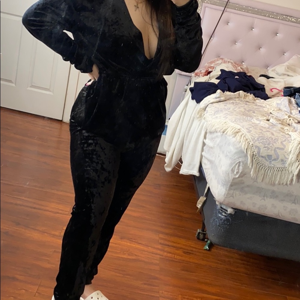 MATCHING suede top and bottom